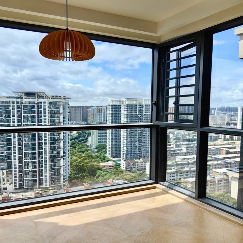 Modern Design Style Soundproof Casement Windows with Thermal Break Aluminum Profile Noise Reduction Solution