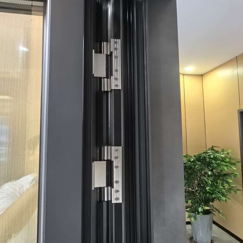Modern Design High Performance Aluminum Casement Door with Superior Wind Pressure Resistance for Commercial Project
