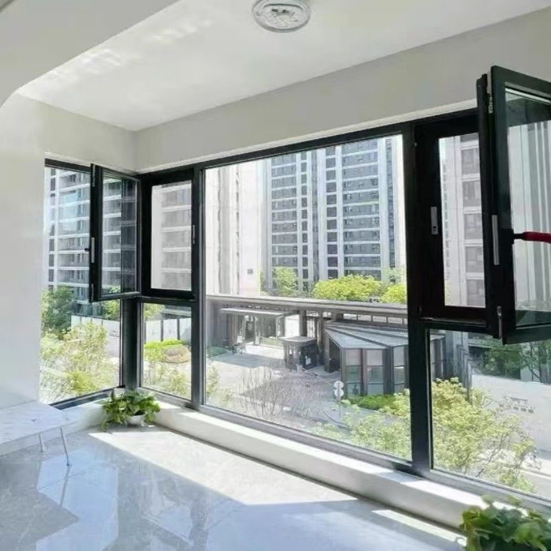 カリフォルニア州第24号認定アルミガラス窓 壁厚さ1.8mm,現代住宅用SHRC0.22