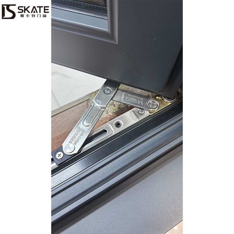 現代的なエネルギー効率の良い熱断裂型 アルミ製 カーセメント 防盗型 スイング窓 低Eガラス キッチン用